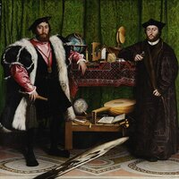 Hans Holbein the Younger, “The Ambassadors,” 1533, National Gallery, London.