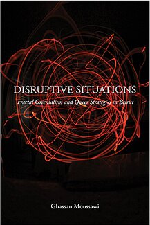 The cover of Disruptive Situations is black and features a red scribbles flowing in different directions.