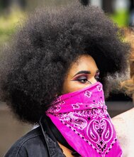 Black woman protester
