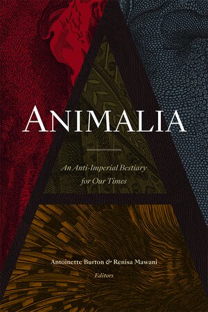 The cover art features details of illustrations from George Shaw's Zoological Lectures.  The details are in red, blue, green, and yellow.