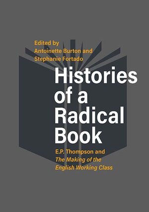 The cover of Histories of a Radical Book features a dark gray silhouette of a book. 