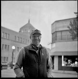Brian standing in down town Champaign, Illinois