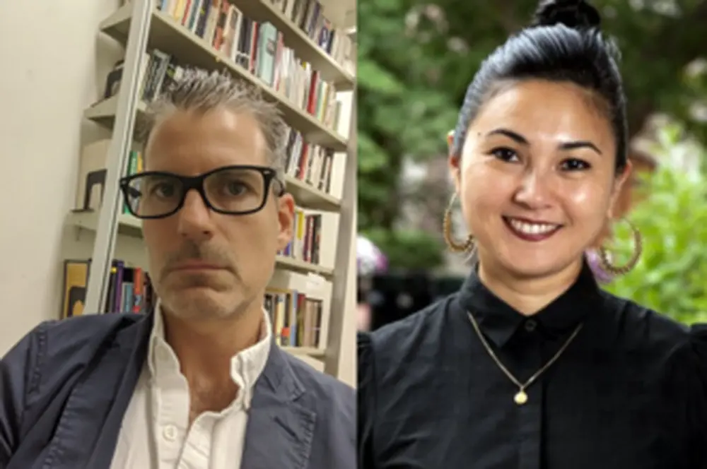 Photos of John Levi Barnard (Comparative and World Literature, English) and Maryam Kashani (Gender and Women's Studies, Asian American Studies)