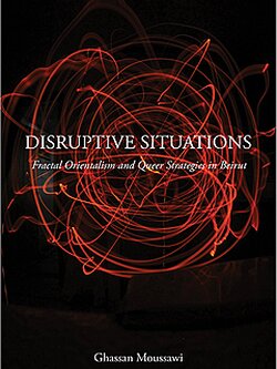 The cover of Disruptive Situations is black and features a red scribbles flowing in different directions.